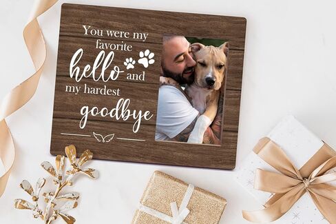 Orchroma Pet Loss Quote أنت المفضل مرحبا وأصعب وداعا إطار الصورة - هدية لفقدان الكلب، مخلب يطبع التعاطف إطار الصورة هدية، الحيوانات الأليفة التذكارية فقدان الكلب الهدايا هدية تذكارية 8x10 في in Kuwait