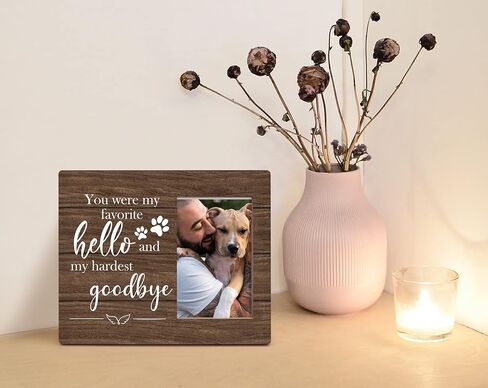 Orchroma Pet Loss Quote أنت المفضل مرحبا وأصعب وداعا إطار الصورة - هدية لفقدان الكلب، مخلب يطبع التعاطف إطار الصورة هدية، الحيوانات الأليفة التذكارية فقدان الكلب الهدايا هدية تذكارية 8x10 في in Kuwait