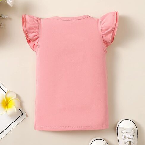 Big Sister Shirt Big Sister Announcement Toddler T Shirts Promoted to Girls Outfit Ruffle Sleeve Shirt Sleeveless Top Blouse in Kuwait