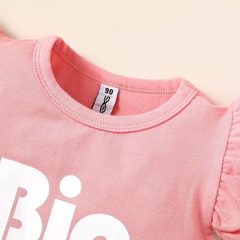 Big Sister Shirt Big Sister Announcement Toddler T Shirts Promoted to Girls Outfit Ruffle Sleeve Shirt Sleeveless Top Blouse in Kuwait