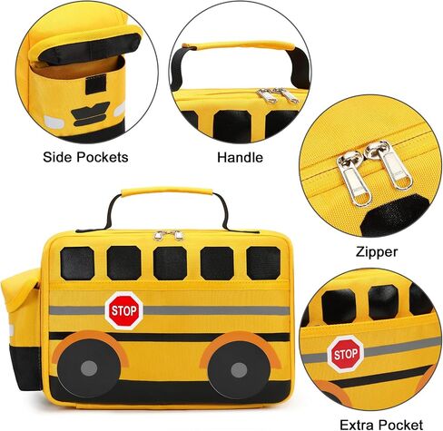 Bluboon Kids Girls Boys Lunch Bag Insulated Lunch Box for school Lunch Cooler Organizer School Kids Lunch Tote (Football) in Saudi Arabia