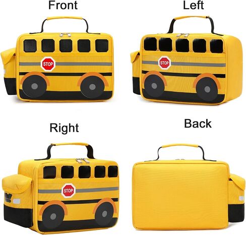 Bluboon Kids Girls Boys Lunch Bag Insulated Lunch Box for school Lunch Cooler Organizer School Kids Lunch Tote (Football) in Saudi Arabia