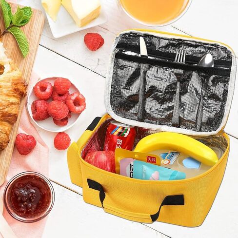 Bluboon Kids Girls Boys Lunch Bag Insulated Lunch Box for school Lunch Cooler Organizer School Kids Lunch Tote (Football) in Saudi Arabia