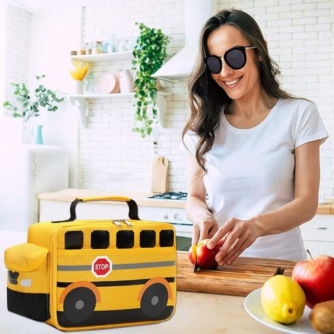 Bluboon Kids Girls Boys Lunch Bag Insulated Lunch Box for school Lunch Cooler Organizer School Kids Lunch Tote (Football) in Saudi Arabia