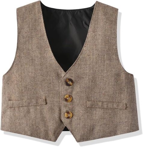 IDOPIP Baby Boy Gentleman Outfit Formal Tuxedo Suit Bowtie Romper Overalls with Vest Hat Birthday Wedding Party Clothes in Saudi Arabia