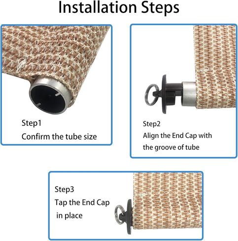 بديل عالمي للظلال الدوارة الداخلية والخارجية، وملحقات الستائر الدوارة (أغطية نهاية حلقة السحب، عبوتان، أسود) in Kuwait