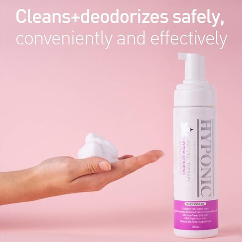 شامبو هيبونيك الفاخر بدون ماء لجميع الحيوانات الأليفة (معطر، 6.4 أونصة) - شامبو جاف طبيعي، رغوة بدون ماء، العناية للكلاب والقطط in Kuwait