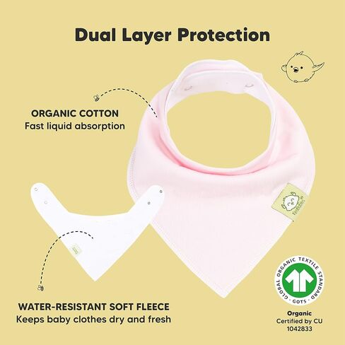 KeaBabies 8-Pack Organic Baby Bandana Bibs, Baby Bibs – Drool Bibs for Baby Girl, Baby Boy - Baby Bib, Girl Bib, Boy Bib in Saudi Arabia