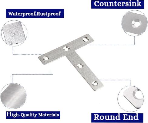 Ymaiss T Shaped Bracket 80mm Silver in Kuwait