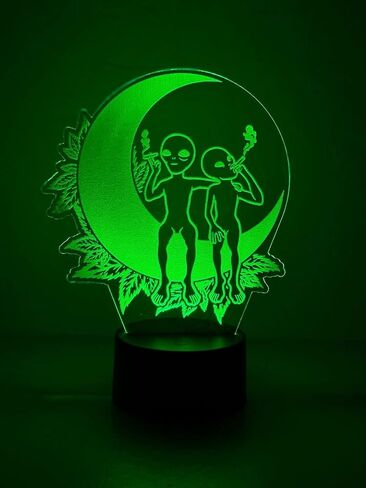420 Leaf 3D LED Table Lamp Night Light Optical Visual Illusion Home Decor Lighting in Saudi Arabia