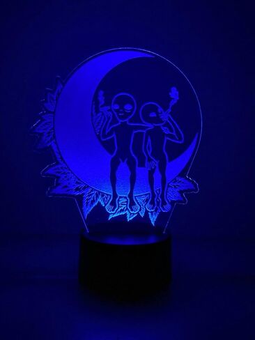 420 Leaf 3D LED Table Lamp Night Light Optical Visual Illusion Home Decor Lighting in Saudi Arabia