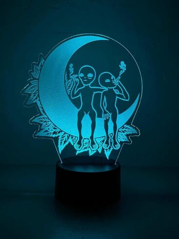 420 Leaf 3D LED Table Lamp Night Light Optical Visual Illusion Home Decor Lighting in Saudi Arabia