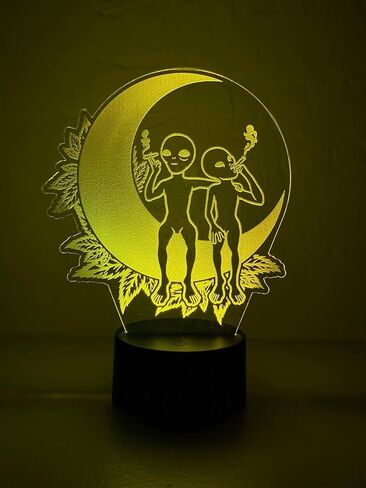 420 Leaf 3D LED Table Lamp Night Light Optical Visual Illusion Home Decor Lighting in Saudi Arabia