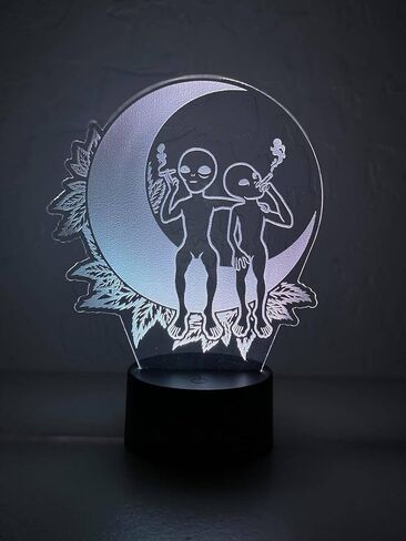 420 Leaf 3D LED Table Lamp Night Light Optical Visual Illusion Home Decor Lighting in Saudi Arabia