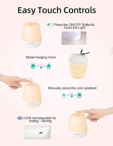 S SELDORAUK Nursery Night Light for Babies, Small Touch Night Light Baby Night Light for Kids Breastfeeding, USB Rechargeable Nursery Lamp Dimmable Egg Night Light Touch Lamp in Saudi Arabia