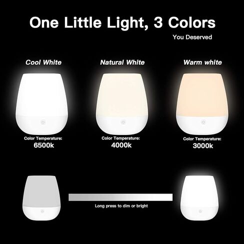 S SELDORAUK Nursery Night Light for Babies, Small Touch Night Light Baby Night Light for Kids Breastfeeding, USB Rechargeable Nursery Lamp Dimmable Egg Night Light Touch Lamp in Saudi Arabia
