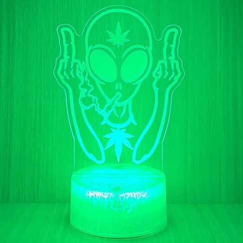 420 Leaf 3D LED Table Lamp Night Light Optical Visual Illusion Home Decor Lighting in Saudi Arabia