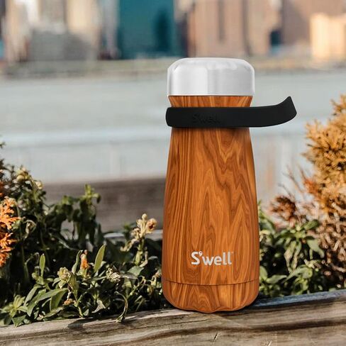 مقبض سفر S'well، أونيكس - إكسسوار أثناء التنقل لزجاجة S'well الخاصة بك - تصميم مبتكر وقبضة مرنة مصنوعة من السيليكون الناعم الخالي من مادة BPA in Kuwait