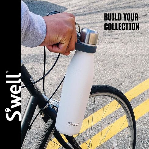 مقبض سفر S'well، أونيكس - إكسسوار أثناء التنقل لزجاجة S'well الخاصة بك - تصميم مبتكر وقبضة مرنة مصنوعة من السيليكون الناعم الخالي من مادة BPA in Kuwait