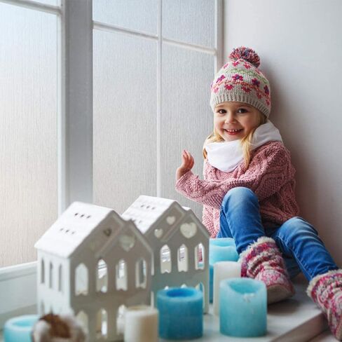 ملصقات النوافذ من Coavas Window Films Brush غير لاصق ثابت أفلام مكتب المنزل غشاء من الفينيل الزجاجي للحمام والمكتب وغرفة الاجتماعات (فضي، 17.5 بوصة × 78.3 بوصة) in Kuwait