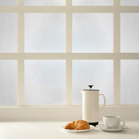 ملصقات النوافذ من Coavas Window Films Brush غير لاصق ثابت أفلام مكتب المنزل غشاء من الفينيل الزجاجي للحمام والمكتب وغرفة الاجتماعات (فضي، 17.5 بوصة × 78.3 بوصة) in Kuwait