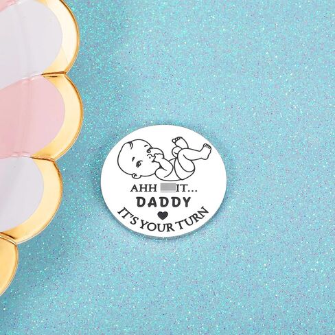 Funny Baby Gifts from New Dad Mom Christmas Gifts for Dad Mom to Be Pregnancy Gifts Stocking Stuffers for First Time Moms Daddy Mummy Baby Shower Announcement New Parents Fathers Day Gifts for Husband in Kuwait