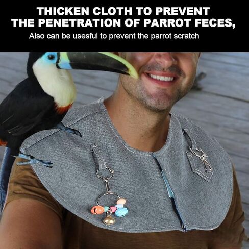 GLOGLOW Parrot Training Shoulder Cape, Anti Scratch Anklet Pet Shoulder Pad Protector Stand Anti Scratch Anklet Pet Shoulder Pad Diaper Shawl or Small Medium Large Birds Pet in Saudi Arabia