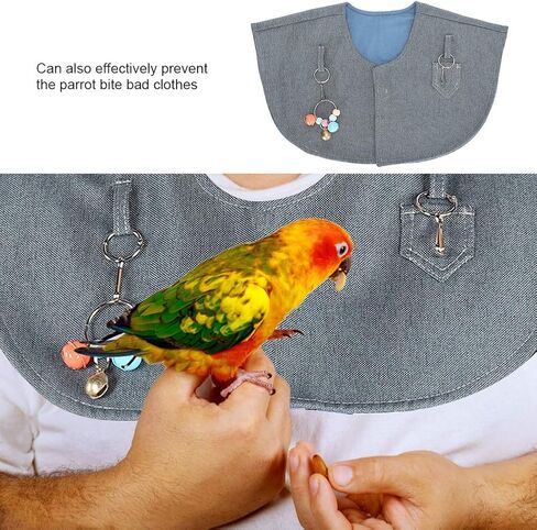 GLOGLOW Parrot Training Shoulder Cape, Anti Scratch Anklet Pet Shoulder Pad Protector Stand Anti Scratch Anklet Pet Shoulder Pad Diaper Shawl or Small Medium Large Birds Pet in Saudi Arabia