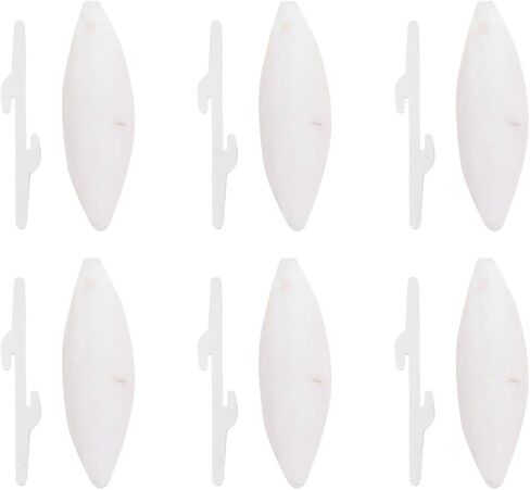 نوبيستي عظمة حبار للطيور مع حاملات، 6 مجموعات 11 سم عظم الحبار المضغ مع حامل معدني، عظم حبار الطيور الطبيعية الكالسيوم لببغاوات الباراكيت | 11 × 3 × 1 سم in Kuwait