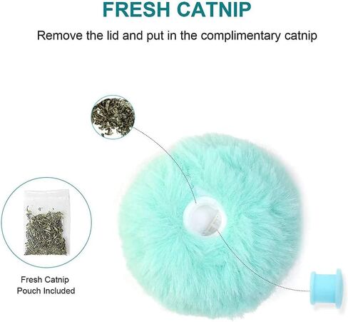 Cat Plush Ball Toys, Lifelike Animal Chirping Sounds, Interactive Balls Cat Kicker Toys, Fun Kitty Kitten Catnip Toys for Cat Exercise - 3 Pack in Kuwait