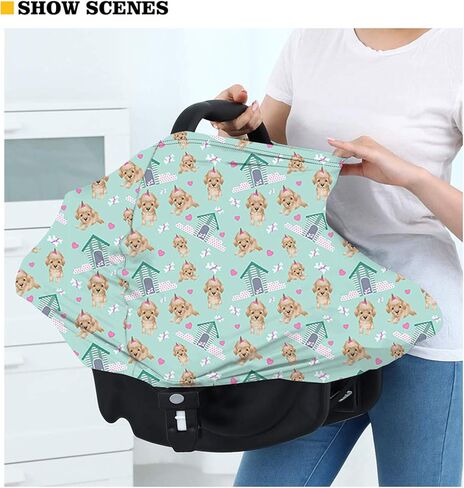 Belidome American Flag Butterfly Baby Car Seat Cover Nursing Breastfeeding Cover for Shopping Cart Cover, Stroller Cover in Saudi Arabia