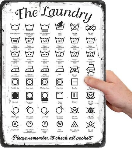 SmartSign Vintage 'Laundry Room Rules - Remove Clothes, Be Clean' Metal Laundry Sign, 14" x 10", 40 mil Laminated Aluminum, Home/Farmhouse/Laundromat Wall Décor, White/Rustic Green, USA-Made in Saudi Arabia