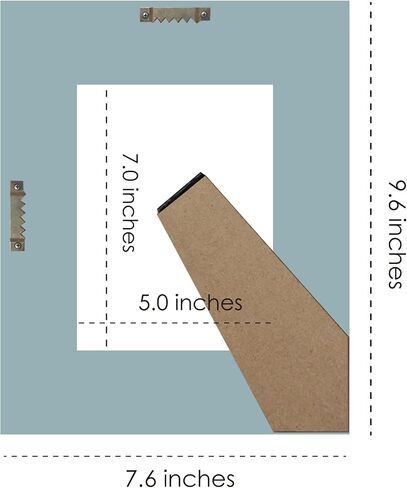 Buecasa Rustic 3.5x5 بوصة إطار صورة خشبي حزمة من 2 سماوي وأبيض عتيق في صندوق هدايا - إطار صور زجاجي عالي الوضوح من الخشب المتعثر خارج 6.1x7.7 بوصة - اتجاهان للعرض على سطح الطاولة أو in Kuwait