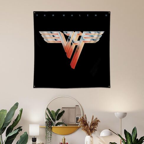 Arbinger Van Halen 2 نسيج العلم 4 * 4ft ملصق راية الألبوم غطاء الفن مغني الراب الجدار الشنق غرفة نوم زخرفة خلفية in Kuwait