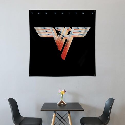 Arbinger Van Halen 2 نسيج العلم 4 * 4ft ملصق راية الألبوم غطاء الفن مغني الراب الجدار الشنق غرفة نوم زخرفة خلفية in Kuwait