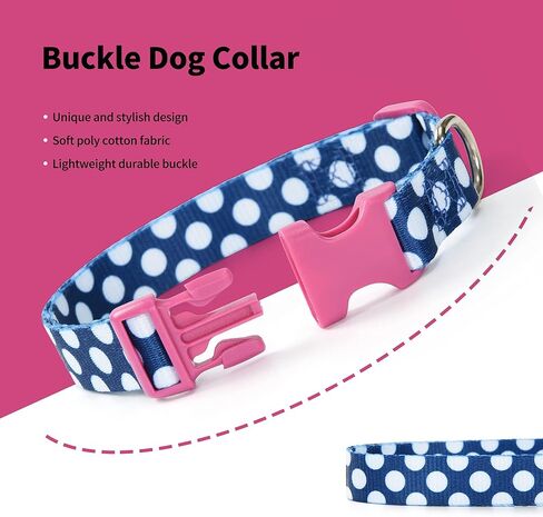 Mile High Life Dog Collar | Cute Puppy Collars | Lightweight Girl Dog Collar | Soft Boy Dog Collars | w Geometric Plaid Wave Line Pattern (White Plaid, Small) in Kuwait