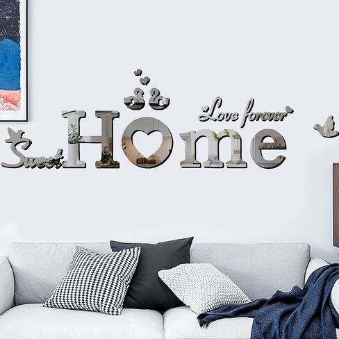 M ACHHome ديكور مرايا أكريليك ديكور الحائط علامات المنزل ملصقات الحائط كبيرة ديكورات الحائط لغرفة النوم غرفة المعيشة ملصقات الحائط in Saudi Arabia