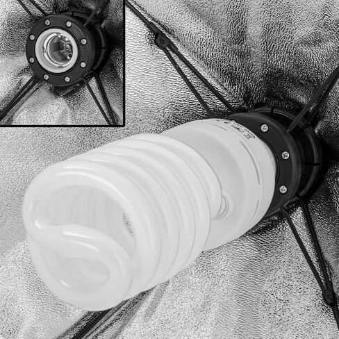 CLAR 2-Light SoftBox Kit, Fluorescent Lamps 5500K Bulbs, Stands & Carrying Case - Continuous Cool Lights in Kuwait