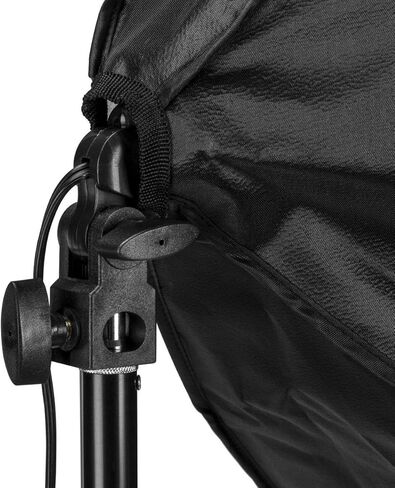 CLAR 2-Light SoftBox Kit, Fluorescent Lamps 5500K Bulbs, Stands & Carrying Case - Continuous Cool Lights in Kuwait