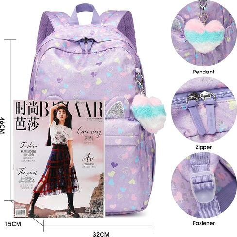 Caran·Y Kid Backpack Girl and Boy Lightweight, Spacious, Waterproof School Classic Bag Large Size Light Weight Have Gift Package Aqua Blue Suitable For Ages 6+ And Above in Saudi Arabia