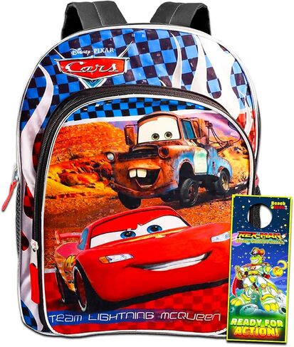 Disney Cars Backpack School Set for Boys Kids ~ Bundle with Deluxe 16 Inch Cars Lightning McQueen School Bag, 350+ Stickers, and More (Disney Cars School Supplies) in Saudi Arabia