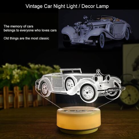 SHINECLOUD Car Mood Light Car Gifts for Boys Open Car Night Light Car Toys Model, Entity Key & Remote Control, 14 Colors Pattern & Warm White Base LED Light, Birthday Gifts for Kids/Adult in Kuwait