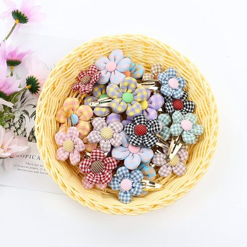 انزوني 12 زوج/24 عبوة مشابك شعر معدنية ذهبية مع مشابك شعر على شكل زهرة عباد الشمس، اكسسوارات شعر للبنات الصغار والمراهقين in Kuwait