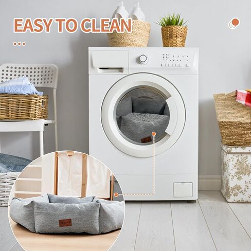 سرير كلب سداسي سميك ومملوء، بيت حيوانات أليفة قابل للغسل، سرير قطط مخملي وردي، أريكة متينة مهدئة للكلاب، نوم ناعم مع قاعدة مضادة للانزلاق للسفر الداخلي (رمادي فاتح، متوسط) in Kuwait