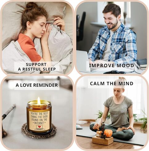 Gifts for Boyfriend, Girlfriend, Husband, Wife - Couples Gifts - Mothers Day Gifts for Wife from Husband - Anniversary Birthday Gifts for Women, Men - Romantic Gifts for Him, Her - Scented Candle in Kuwait