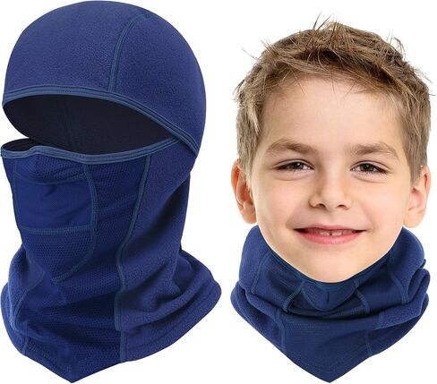 قناع تزلج بالاكلافا للأطفال قابل للتنفس من Vorshape، قناع وجه مقاوم للرياح للطقس البارد، جهاز تدفئة الوجه في الشتاء للأولاد والشباب in Kuwait