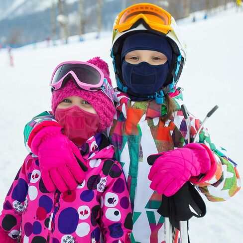قناع تزلج بالاكلافا للأطفال قابل للتنفس من Vorshape، قناع وجه مقاوم للرياح للطقس البارد، جهاز تدفئة الوجه في الشتاء للأولاد والشباب in Kuwait