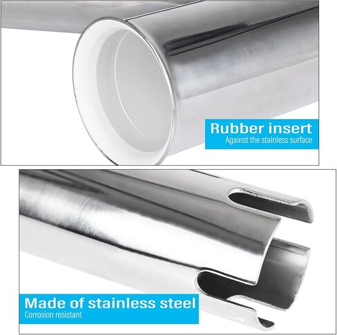 NovelBee 2pcs Stainless Steel Outrigger Fishing Rod Holder with Tube's Angle 60° and 90° Up from Water for Boat Marine Yacht in Saudi Arabia