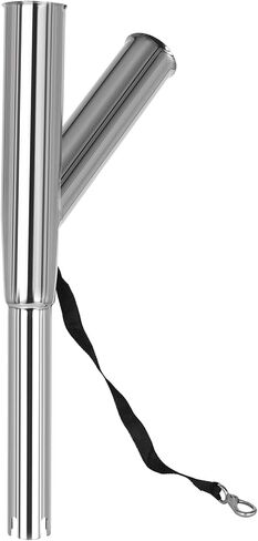 NovelBee 2pcs Stainless Steel Outrigger Fishing Rod Holder with Tube's Angle 60° and 90° Up from Water for Boat Marine Yacht in Saudi Arabia