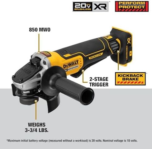 DEWALT DCG412B 20V MAX* Lithium Ion 4-1/2" grinder (Tool Only) in Saudi Arabia